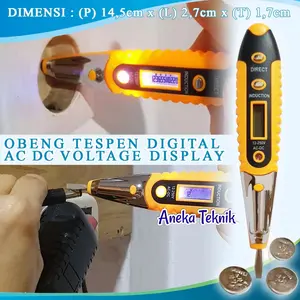 AC - DC Voltage Screwdriver Test Pen / Tespen - Obeng Tespen Digital