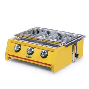 Kompor Gas Panggangan Pemanggang Sosis Roaster 3 Tungku / BBQ Grill