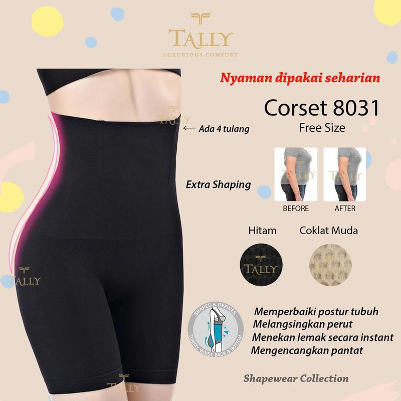 TALLY cd korset pelangsing Perut dan Paha 8031Pakai Tulang 0