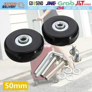 4pcs Mute Roda Koper Pengganti Untuk Part Trolley Koper Roda Aksesoris