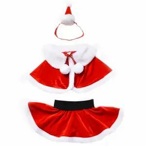 Baby girl Santa costume set 3 in 1 Baby christmas costume Santa cape