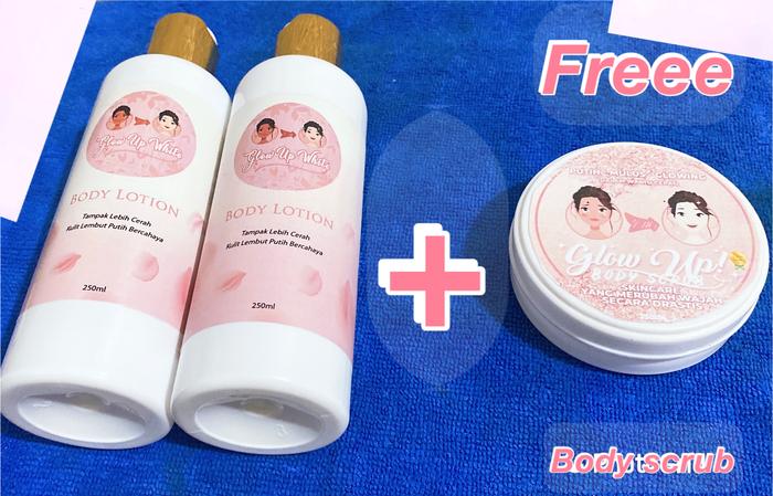 Gambar 2botol Pemutih badan & muka GlowUp Permanen 250ml Bonus facemist dari Glowupidofficial Jakarta Barat Tokopedia