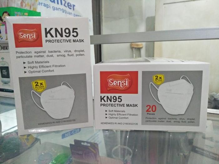 Gambar Masker Sensi KN95 4PLY MEDIS BOX ISI 20 PCS dari Alkes Marinno Kota Semarang Tokopedia