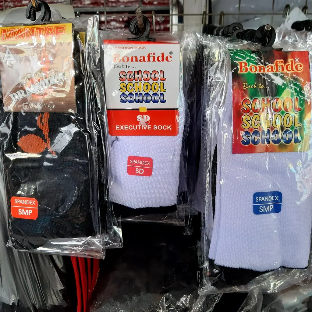 kaos Kaki Spandek SD SMP - Kaos Kaki Putih - Kaos Kaki Hitam