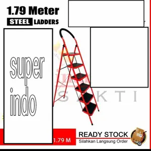 Tangga Besi 6 Step 1.8 Meter / Tangga Lipat Besi 1,8 M dalton