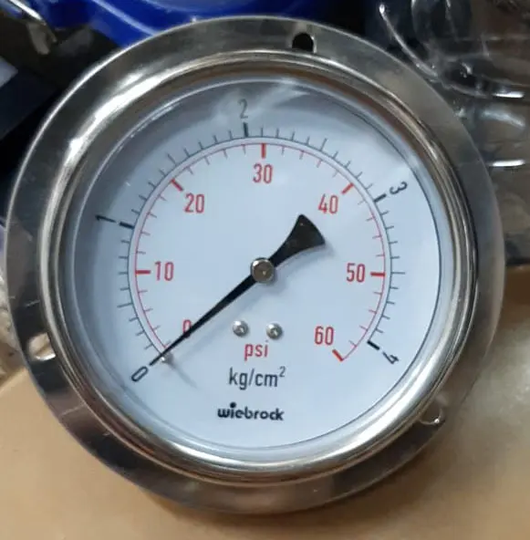 Pressure Gauge Wiebrock Diameter 4 Inch Back Connector