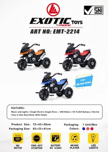 Mainan Anak Motor Aki Gowes EMT2214 Exotic Rechargeable Garansi SNI