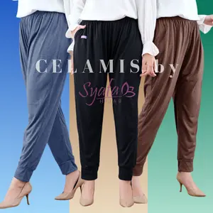 Celana Daleman Gamis Celamis Panjang Jumbo Wanita Muslim