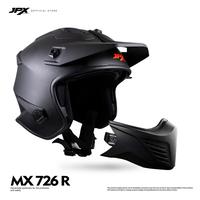 Gambar Helm Full Face Modular Pria Wanita Harian Motor Standar SNI DOT ECE JPX MX-726 R Solid - Black Dof/Yelow, L dari JPX HELMET Kab. Tangerang 3 Tokopedia