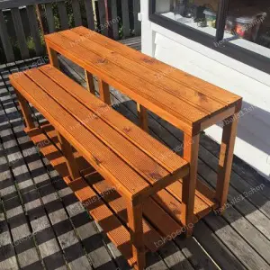 rak tanaman 2 susun kayu serba guna