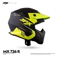 Gambar Helm Full Face Modular Pria Wanita Harian Motor Standar SNI DOT ECE JPX MX-726 R Solid - Black Dof/Yelow, L dari JPX HELMET Kab. Tangerang 1 Tokopedia