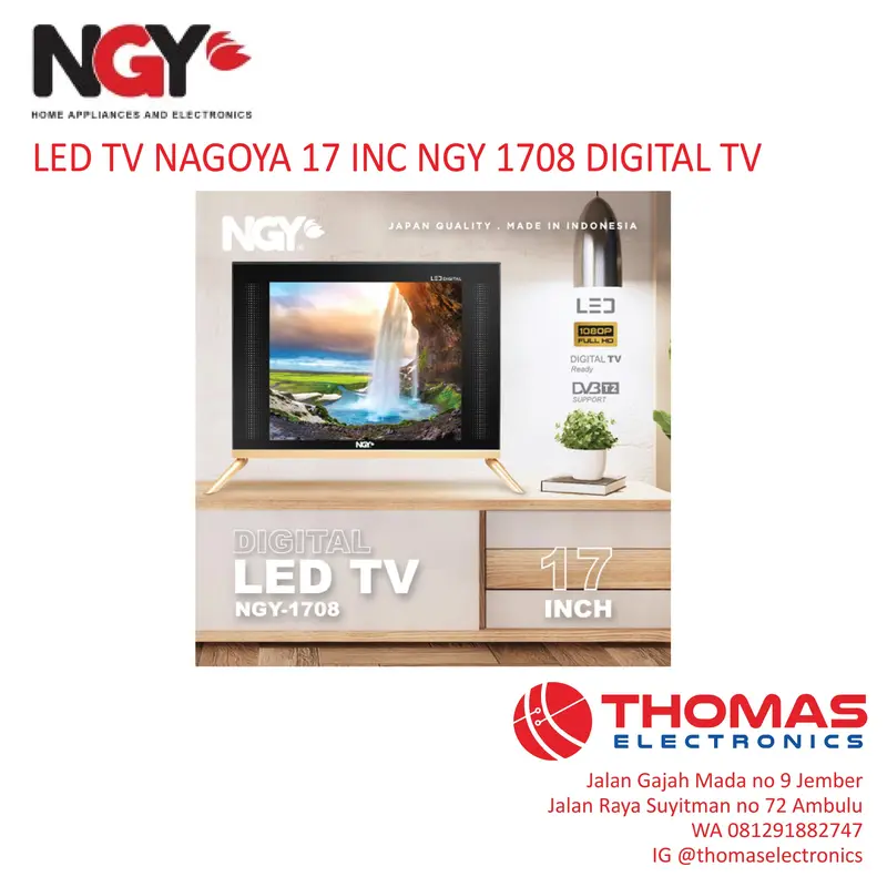 岸170 tmk テレビ LED TV NAGOYA 17 INC NGY 1708 DIGITAL TV GARANSI RESMI