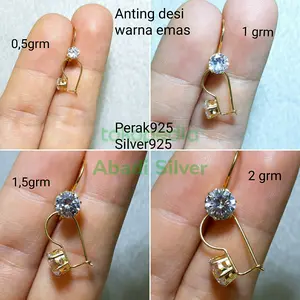 Anting desi warna emas perak silver 925