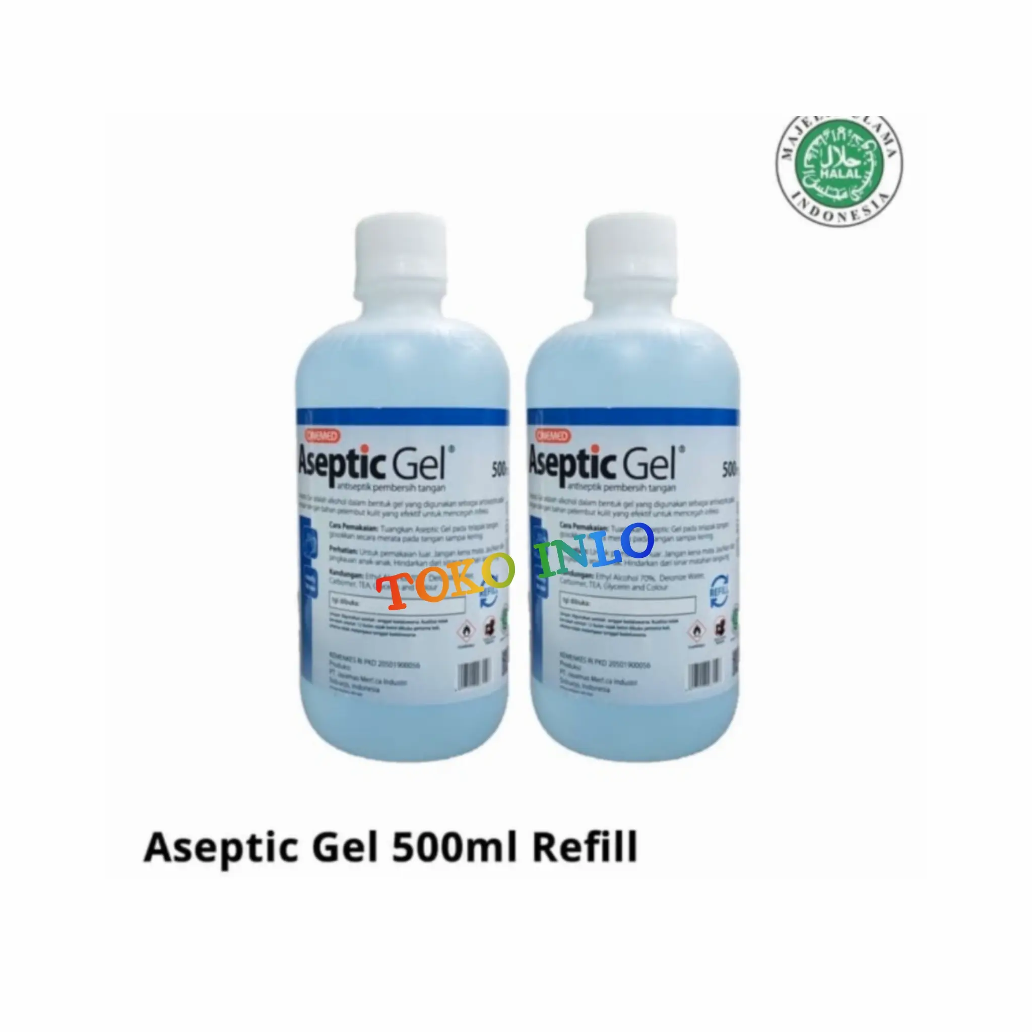 Aseptic Gel ONEMED/aseptic gel refill/tanpa pompa(Dispenser) 500ml