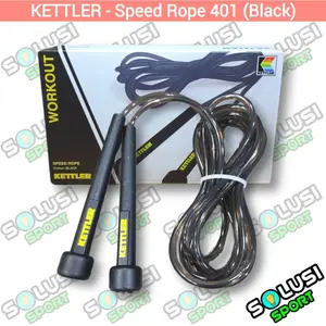 KETTLER Speed Rope 401 Black Hitam Jump Rope Tali Skipping Original