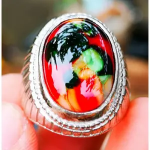 Natural Batu Akik Pancwarna edong asli Kristal