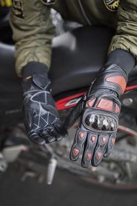 Gambar Sarung Tanggan Motor Full Kulit Domba - MERAH HITAM dari Jayuwan Leather Kab. Garut 3 Tokopedia