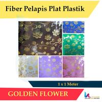 Gambar Plat Pagar Fiber Plastik Penutup Pagar Motif Golden Flower - Biru dari Lucyandri Official Kab. Tangerang 2 Tokopedia