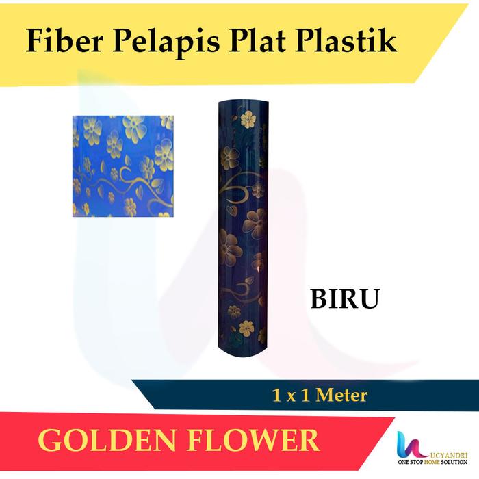 Gambar Plat Pagar Fiber Plastik Penutup Pagar Motif Golden Flower - Biru dari Lucyandri Official Kab. Tangerang 3 Tokopedia