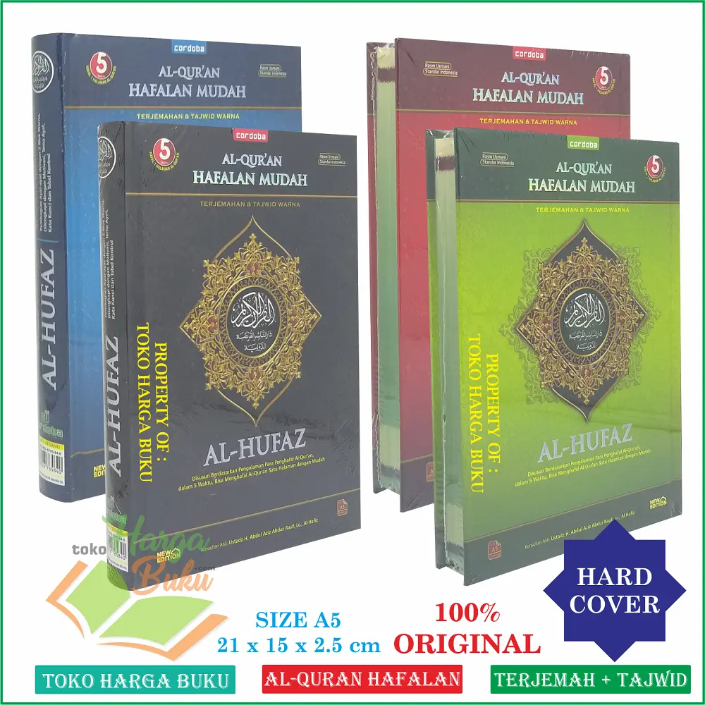 Al Quran Hafalan Al Hufaz A5 ORIGINAL Terjemahan dan Tajwid Warna