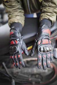 Gambar Sarung Tanggan Motor Full Kulit Domba - MERAH HITAM dari Jayuwan Leather Kab. Garut 2 Tokopedia