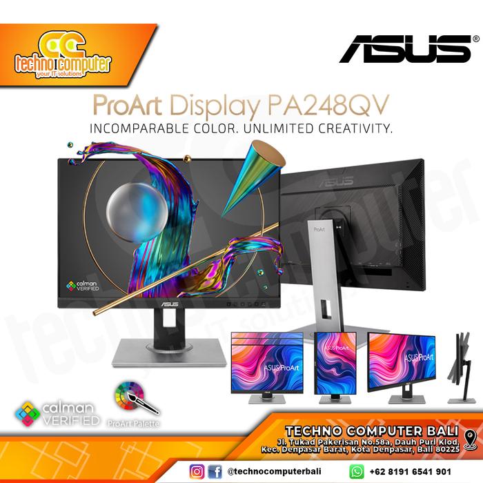 Gambar ASUS ProArt Display PA248QV Professional Monitor 24inch IPS 100% sRGB dari Techno Computer Bali Kota Denpasar Tokopedia