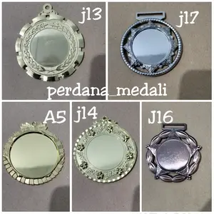 medali logam polos 1set + pita