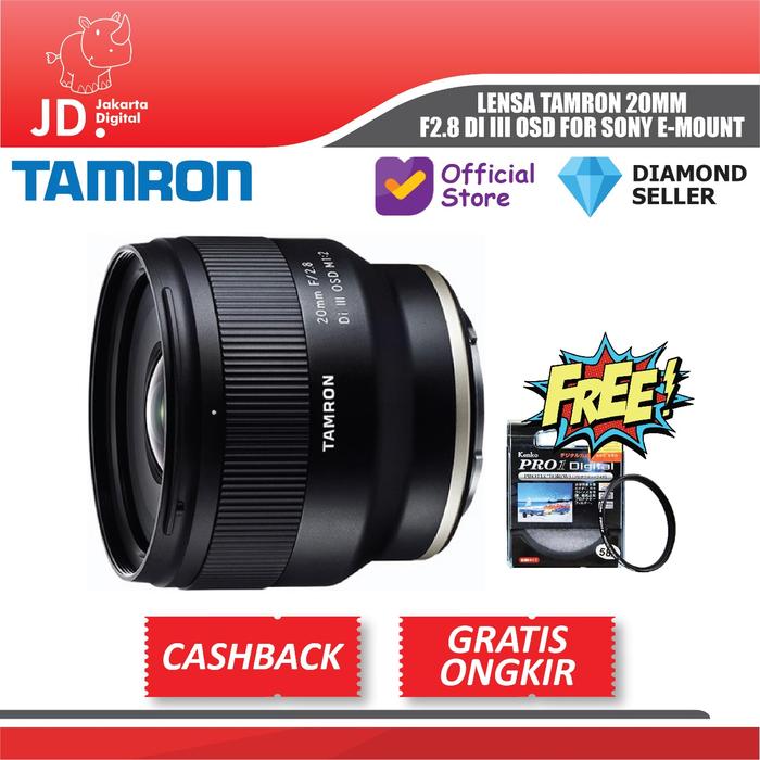 Gambar Lensa Tamron for Sony E Mount 20mm f2.8 Di III OSD NEW - STANDAR dari Jakarta Digital 8 Kota Administrasi Jakarta Pusat Tokopedia