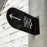 Gambar Sign Toilet Dinding Pop Up Akrilik + Sticker Panah Penunjuk Arah - INPI HOUSE dari INPI HOUSE Official Kota Bandung 1 Tokopedia