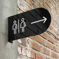 Gambar Sign Toilet Dinding Pop Up Akrilik + Sticker Panah Penunjuk Arah - INPI HOUSE dari INPI HOUSE Official Kota Bandung 2 Tokopedia