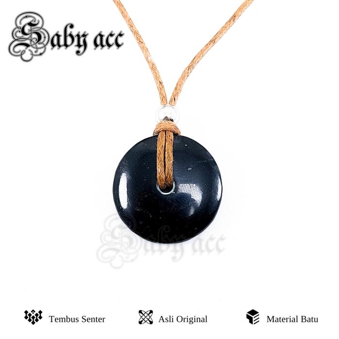 Gambar Kalung Kesehatan Giok Hitam Liontin Koin Black Jade Saby LBJ0018 dari Saby Acc Kota Administrasi Jakarta Timur Tokopedia