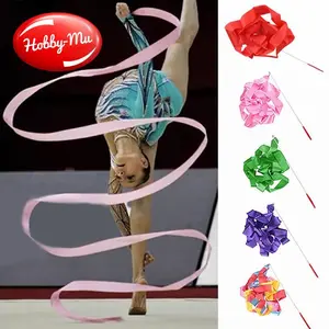 Colorful Dance Ribbon Gym Rhythmic Art Gymnastic Streamer Twirling
