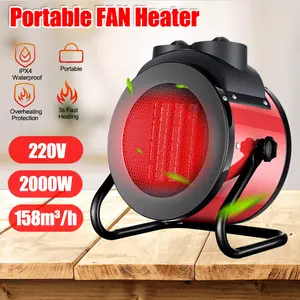 Alat Pemanas Ruangan Keramik 1000 2000W Portable Penghangat FAN Kamar