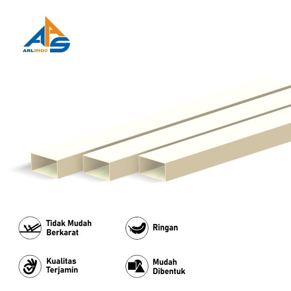 Gambar Alexindo Hollow Kotak Aluminium Warna Cream 1"x1.5" 0.9mm 6M dari Sutindo Shop Kota Surabaya Tokopedia