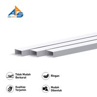 Gambar Alexindo Hollow Kotak Aluminium Warna Putih 1 1/2"x1" 0.9mm 6M dari Sutindo Shop Kota Surabaya 1 Tokopedia