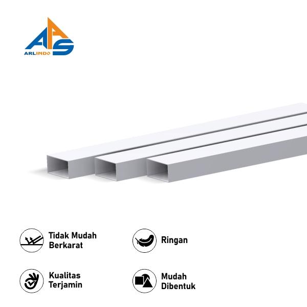 Gambar Alexindo Hollow Kotak Aluminium Warna Putih 1 1/2"x1" 0.9mm 6M dari Sutindo Shop Kota Surabaya Tokopedia