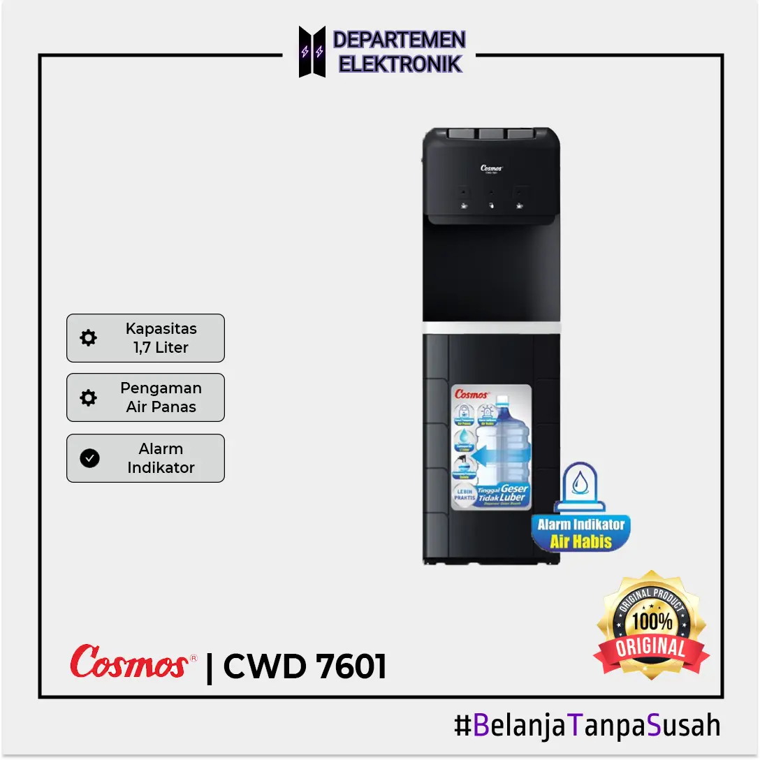 Cosmos Dispenser Galon Bawah 3 Kran CWD-7601