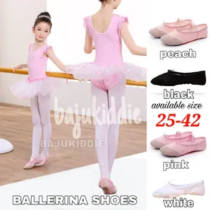 BAJUKIDDIE BALLERINA SHOES sepatu balet kanvas nari tarian dansa anak