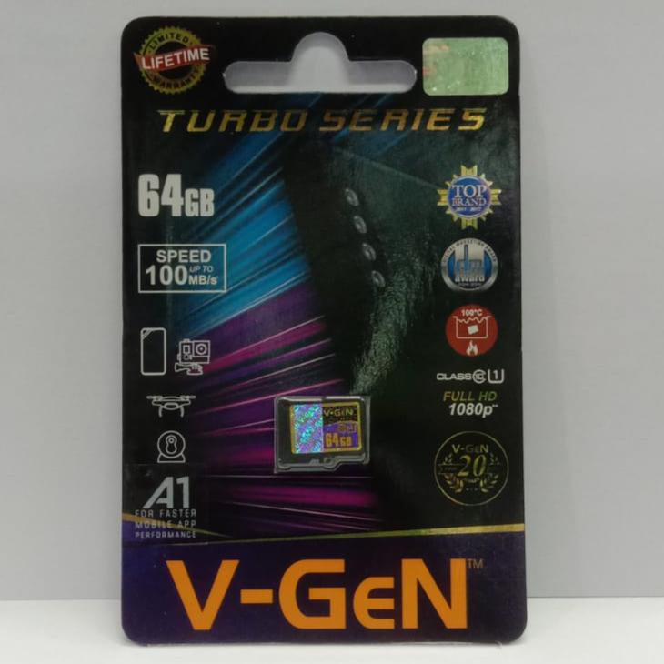 V-gen Micro SD Vgen 64GB Class 10 TURBO SERIES Memory Card HP 64 GB NA ...