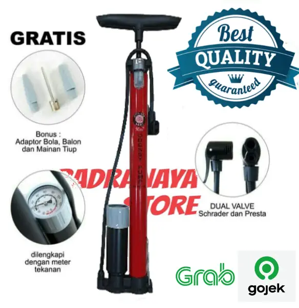 Pompa Pacific Aloy Pump Ban Motor Sepeda Bola Lengkap 1
