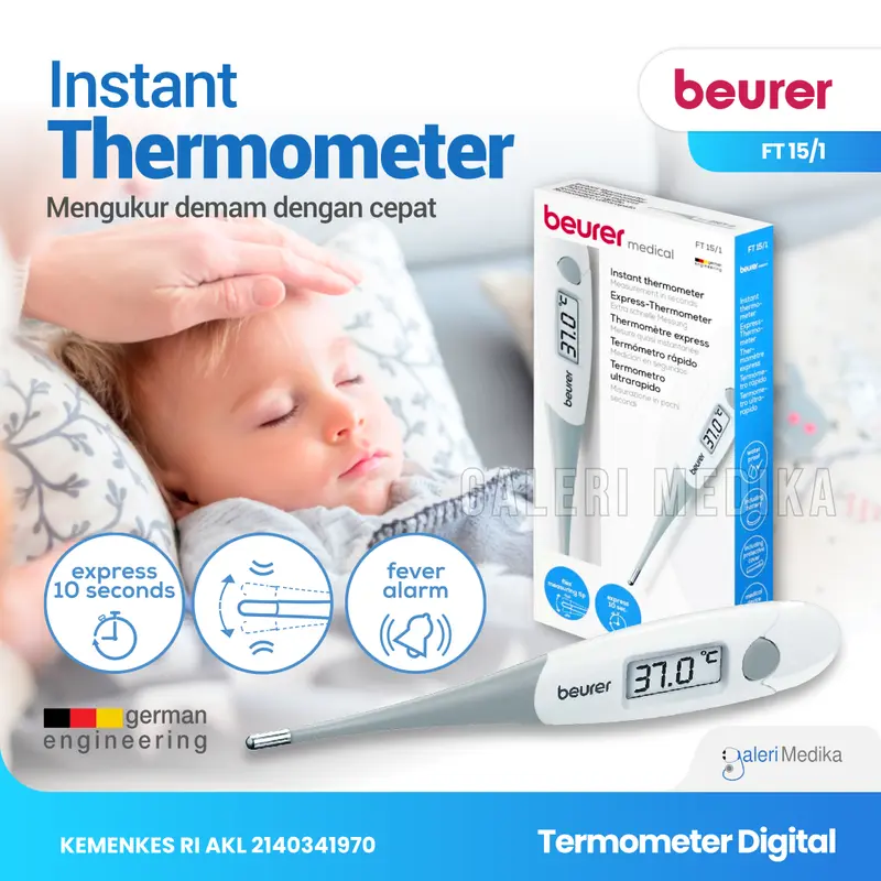 Beurer FT15-1 Termometer Digital FT/15 Thermometer FT 15 Thermo 1