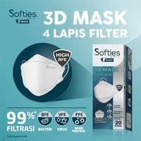 Gambar Softies 3D Surgical Mask (Model KF94) 20 pcs - Putih dari Softex Indonesia Kota Administrasi Jakarta Timur 1 Tokopedia