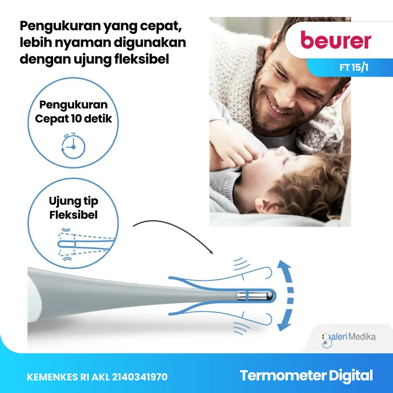 Beurer FT15-1 Termometer Digital FT/15 Thermometer FT 15 Thermo 2