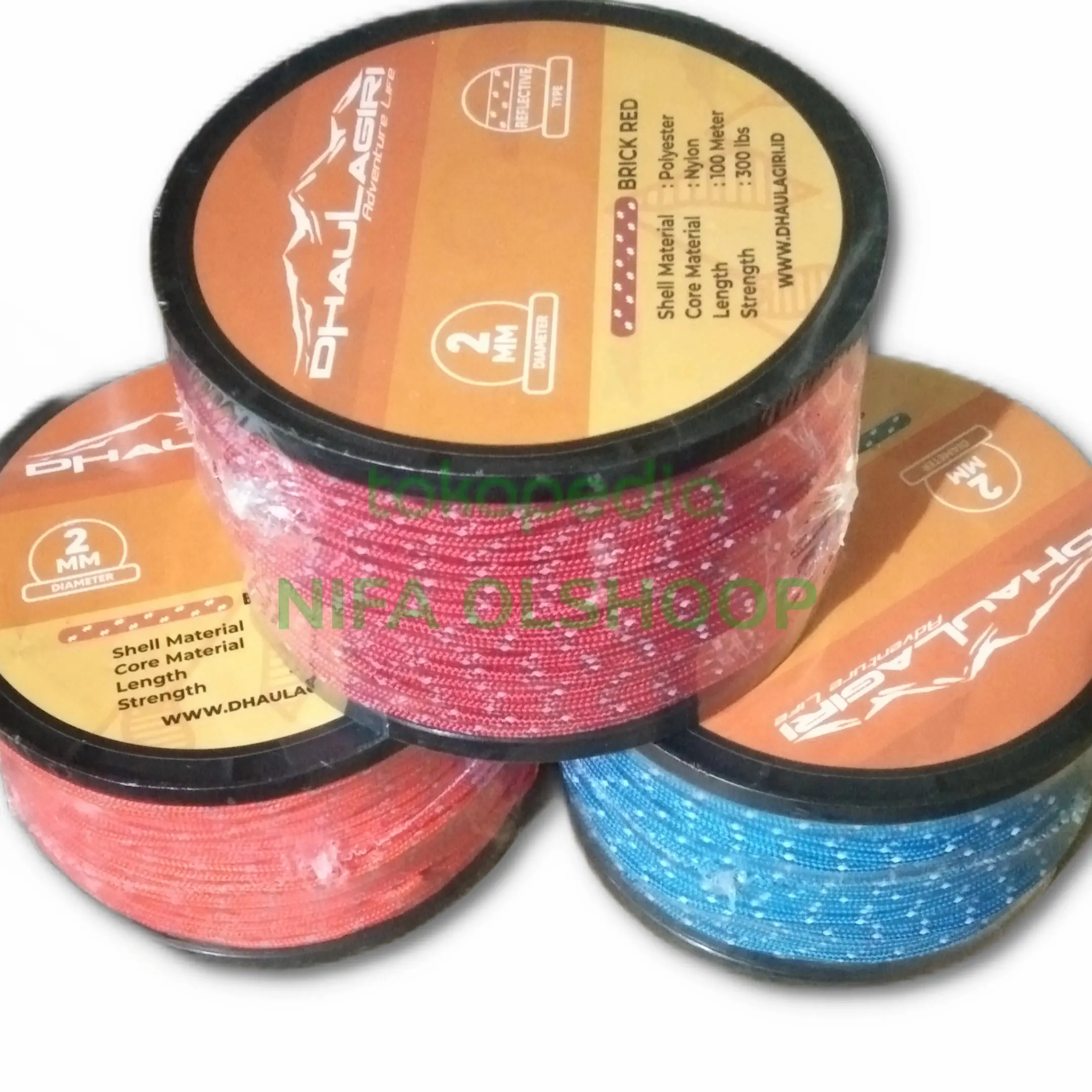 Tali Reflektif rope 2mm - Harga Permeter