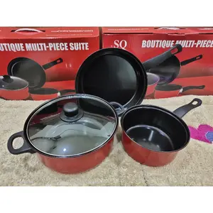 Panci Set SQRS Panci Anti Lengket Isi 3 Pcs Tutup Kaca