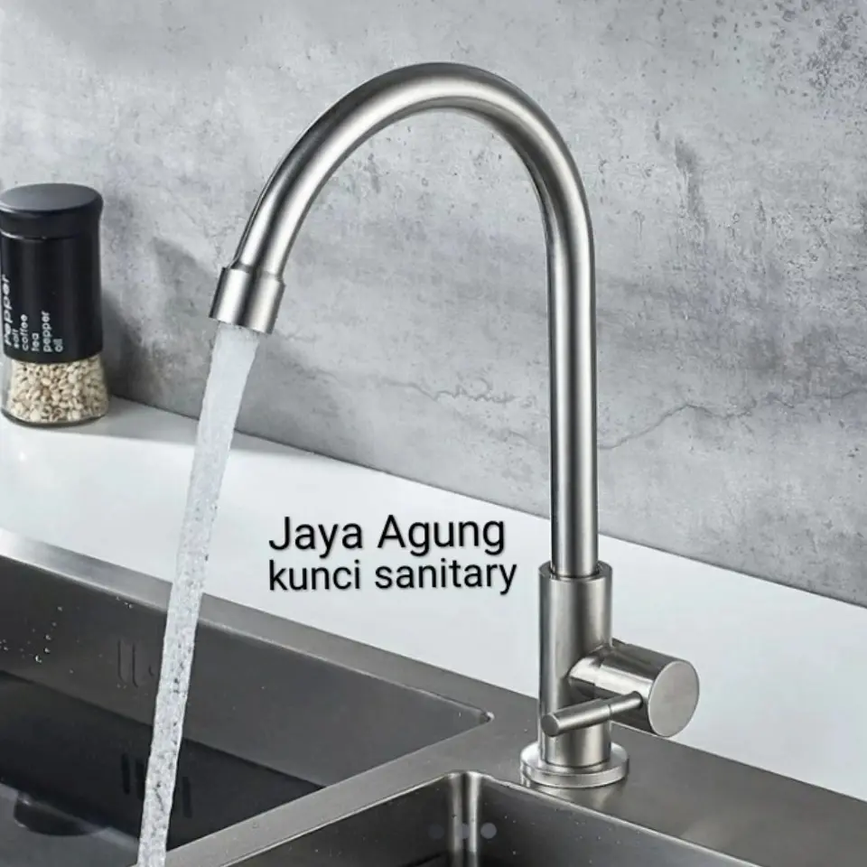 Keran Kran Air Angsa sink Wastafel Cuci Piring Dapur Stainless SUS 304