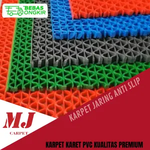 Karpet Karet Keset PVC/Jaring Anti Slip Kamar Mandi 80x60 VARIAN WARNA