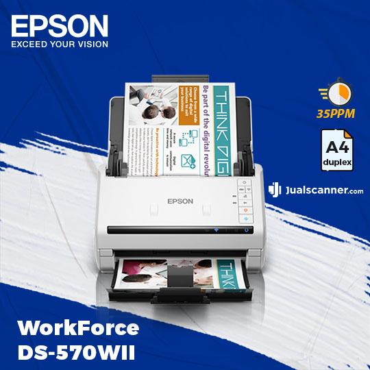 Gambar Scanner Epson DS-570W II ADF - 35 Lembar/Menit - (A4/Legal/Folio/F4) dari Jual Scanner Official Kota Bandung Tokopedia