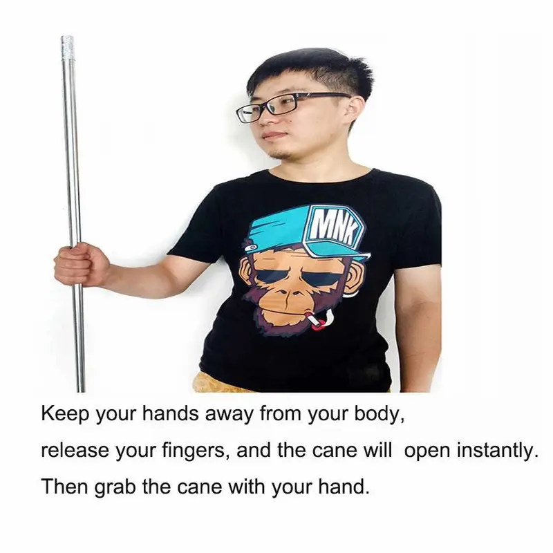 Tongkat Sulap Ajaib Appearing Metal Cane Magic Trick 120cm 4