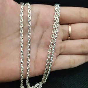 Kalung lapis perak rantai nori